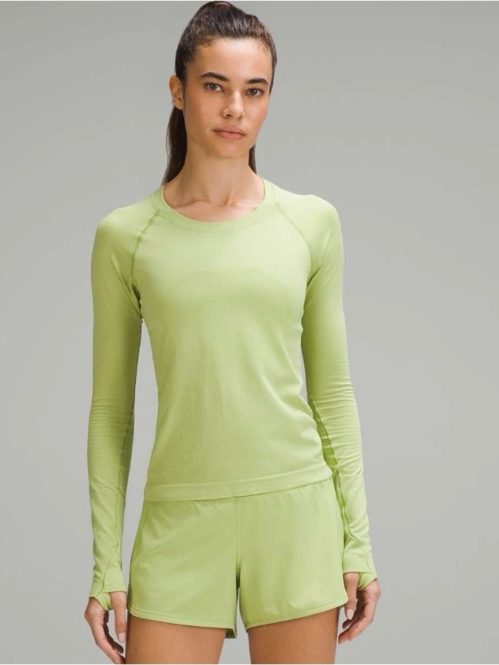 Lululemon Swiftly Tech Long-Sleeve Shirt 2.0 *Waist Length Edamame Green
